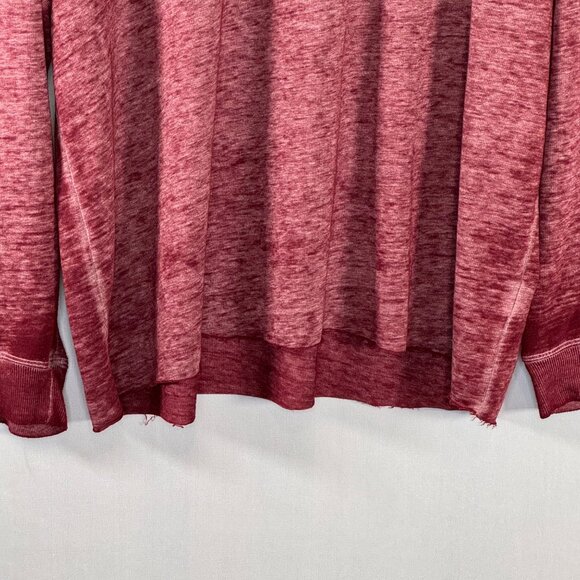LIKE NEW C&C California Thankful Embroidered Long Sleeve Burgundy Sweatshirt - Picture 4 of 8